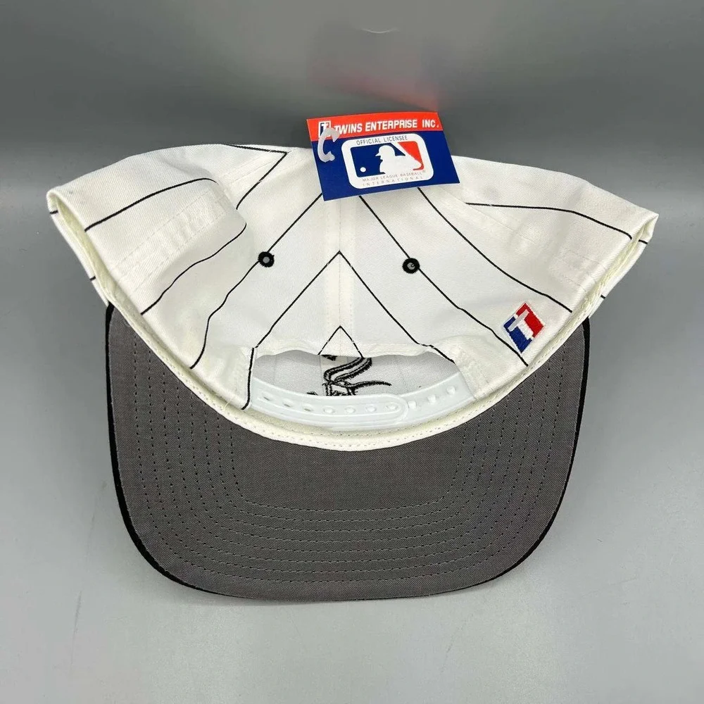Vintage Chicago White Sox Hat Men Pinstripe Twins Enterprise Snap Back Cap New